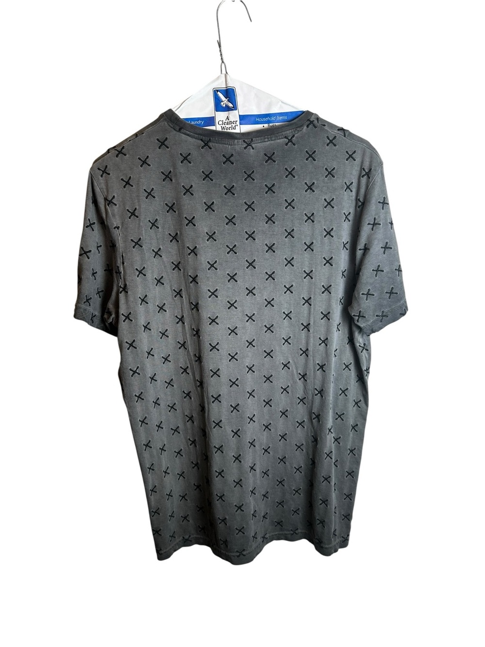 Scorpion Bay All Over Embroidered Cross Tshirt Mens Med Charcoal Grey - Picture 6 of 6